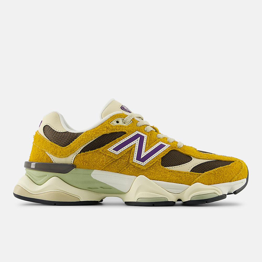 New Balance 9060 Shoes Butterscotch with Dark Mushroom and Concord Grape